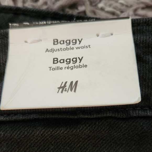 H&M Baggy Black Youth Jeans - Picture 3 of 9